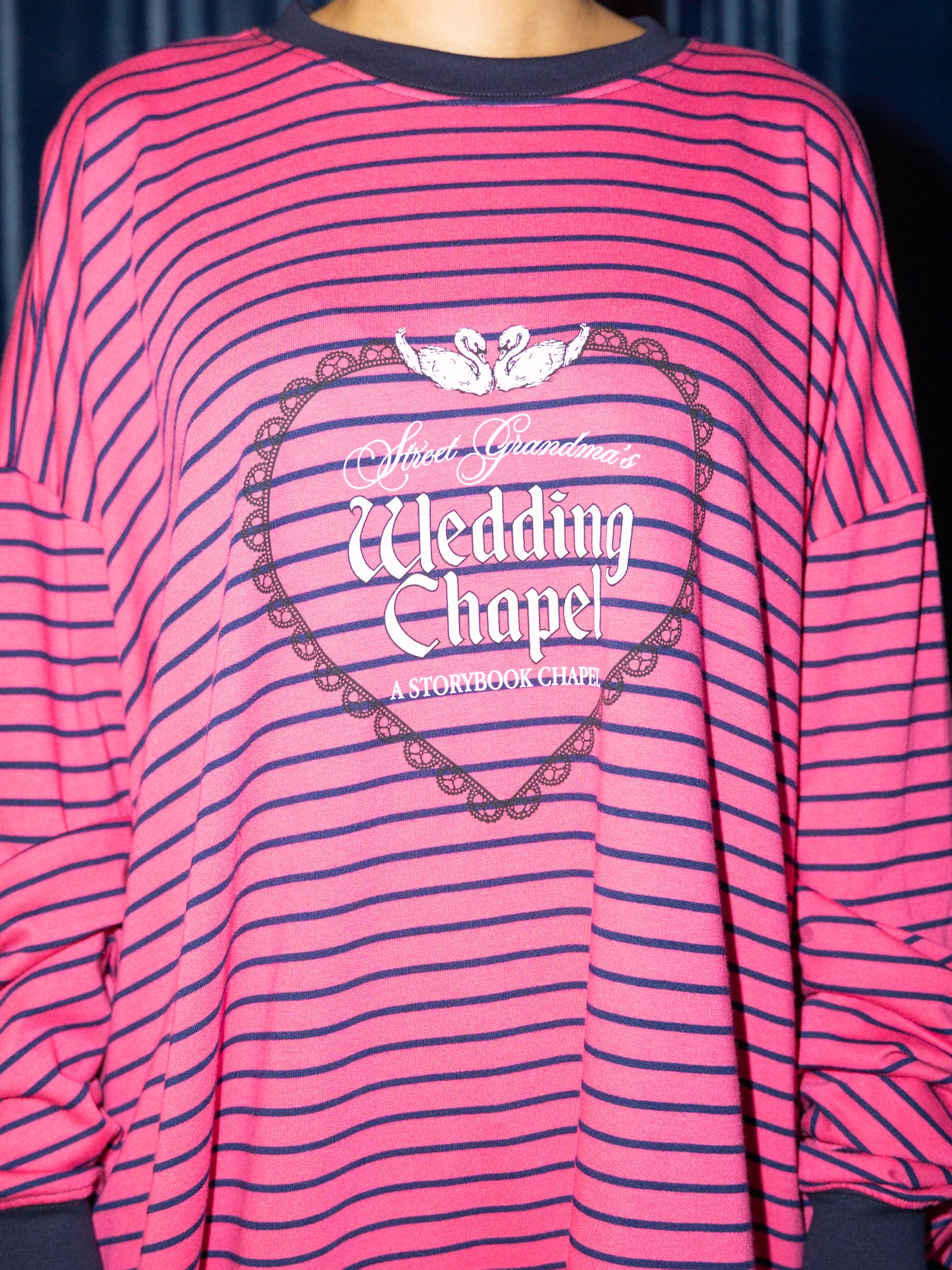 WEDDING TEE IN PINK/BLACK