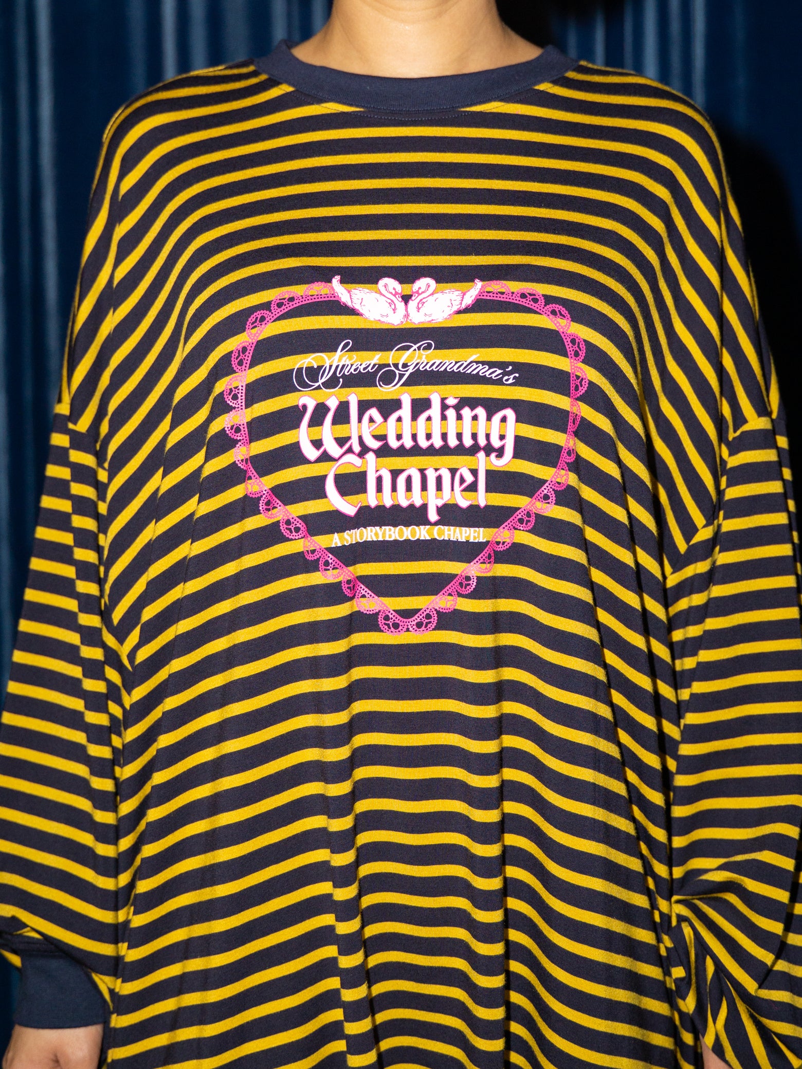 WEDDING TEE IN BLUE/YELLOW