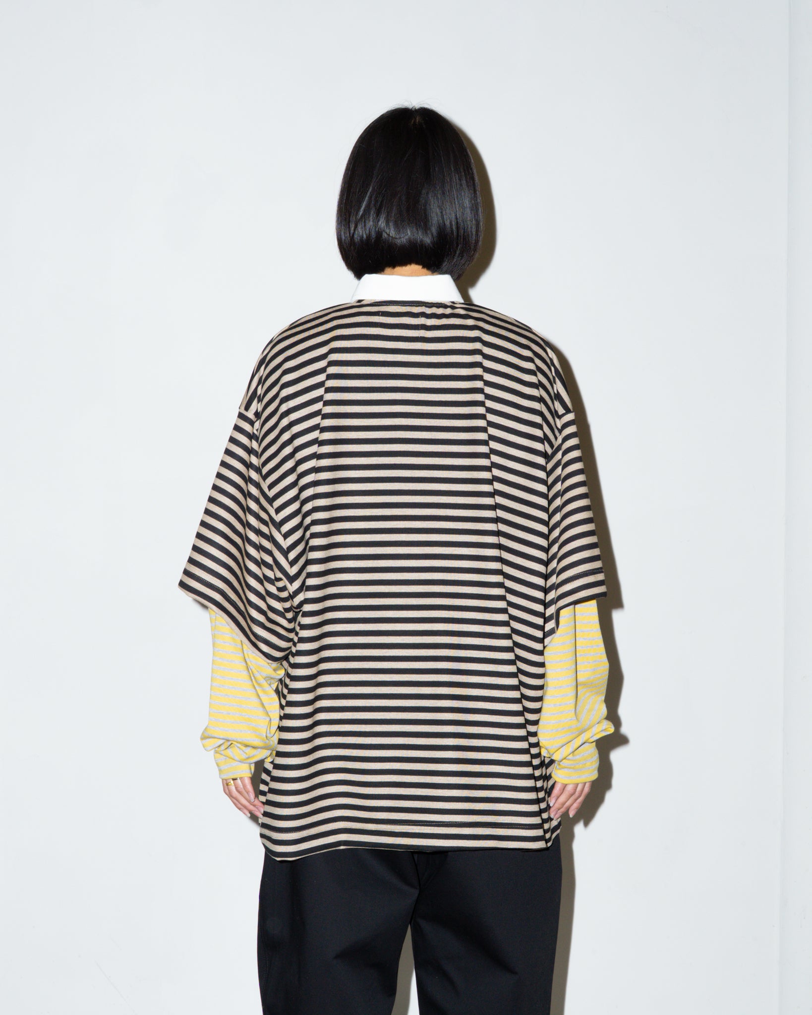 REFEREE POLO IN TAN/YELLOW