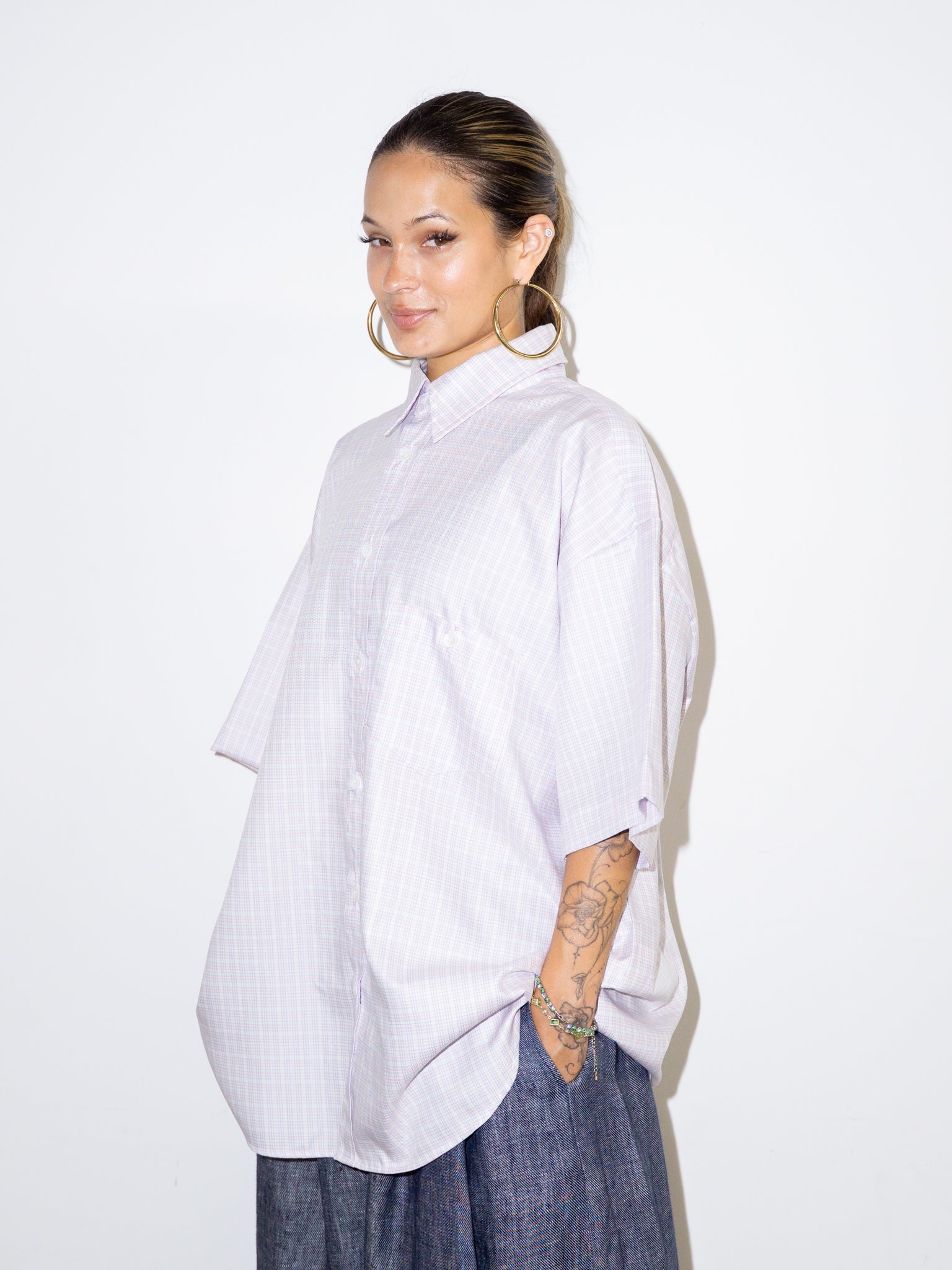 WORK SHIRT IN PINK PLAID