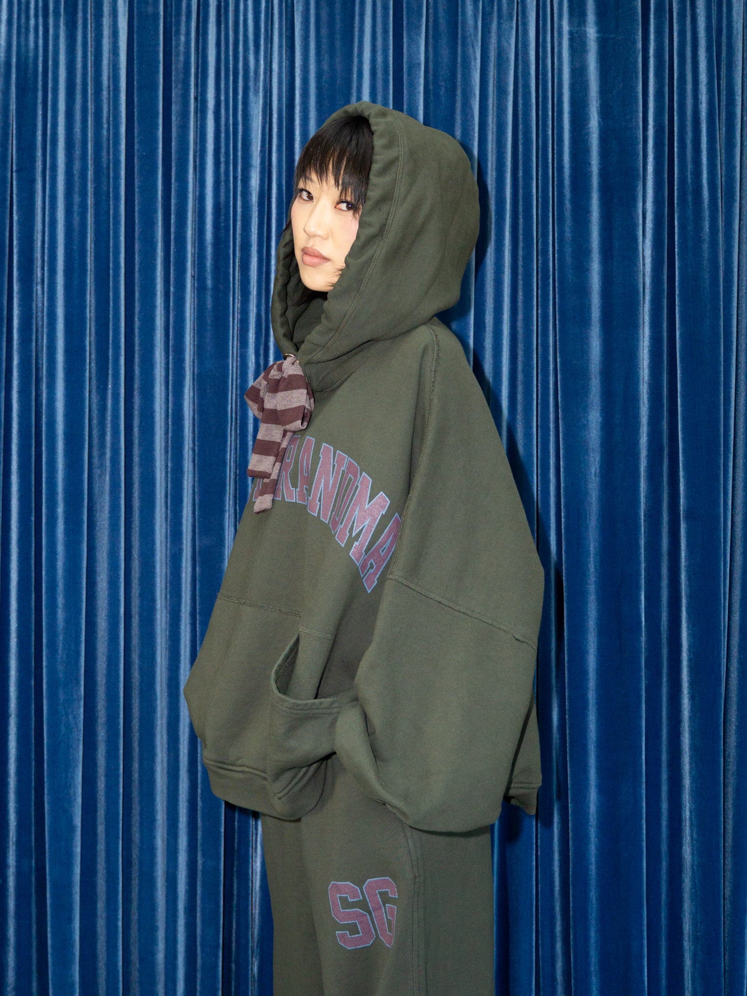 VINTAGE WASH HOODIE IN GREEN