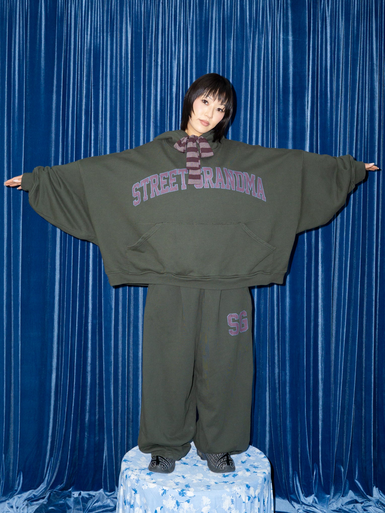 VINTAGE WASH HOODIE IN GREEN