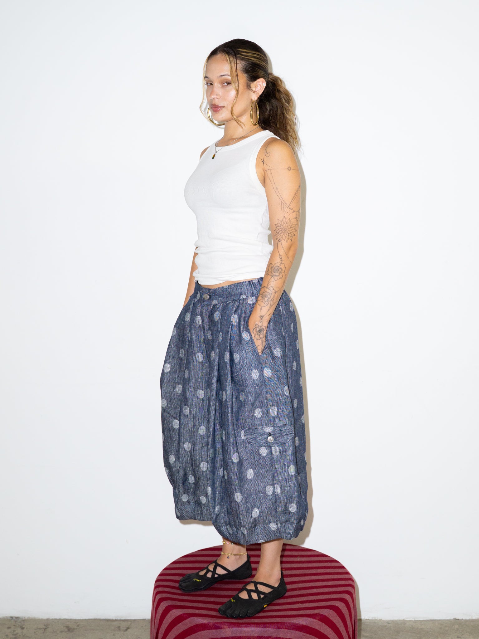 PARACHUTE SHANTS IN POLKA DOT LINEN