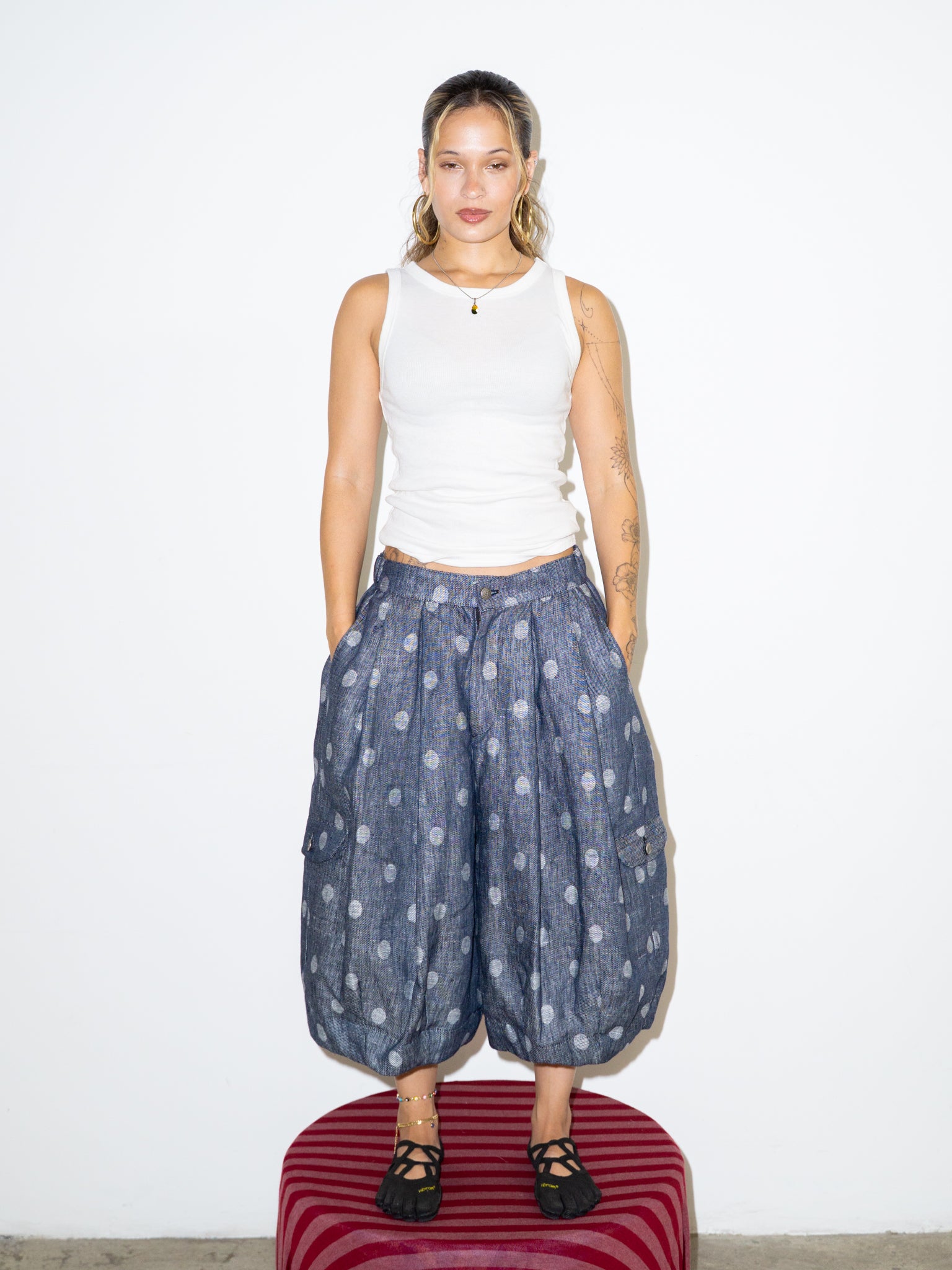 PARACHUTE SHANTS IN POLKA DOT LINEN