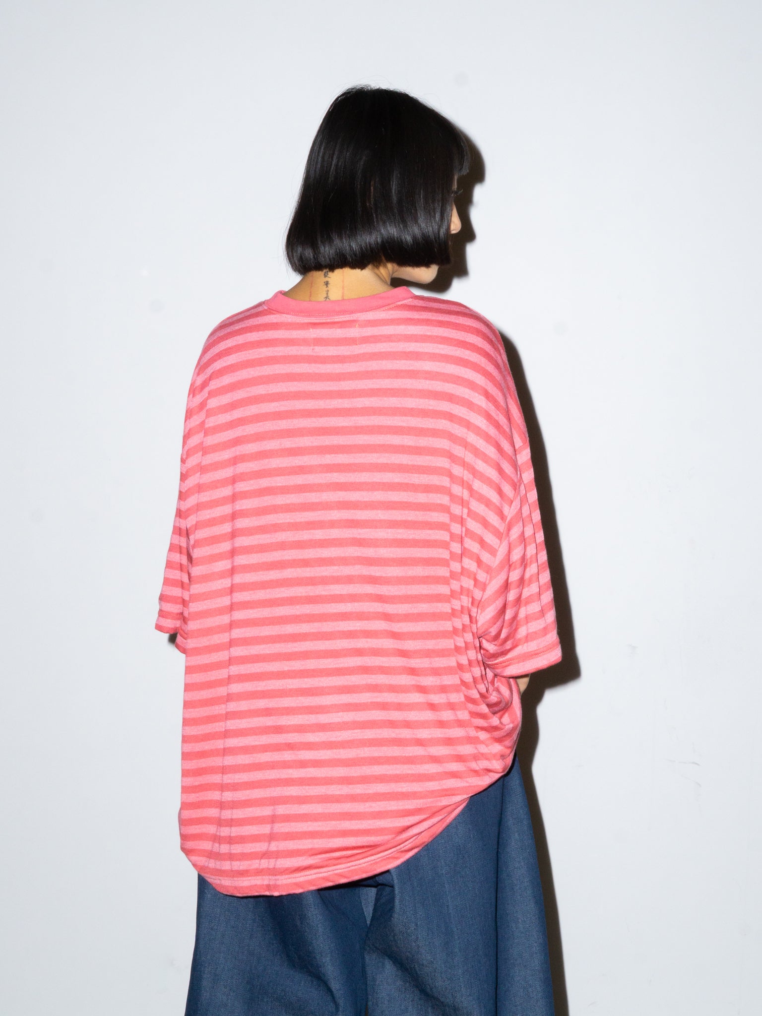 PE TEE IN PINK STRIPE