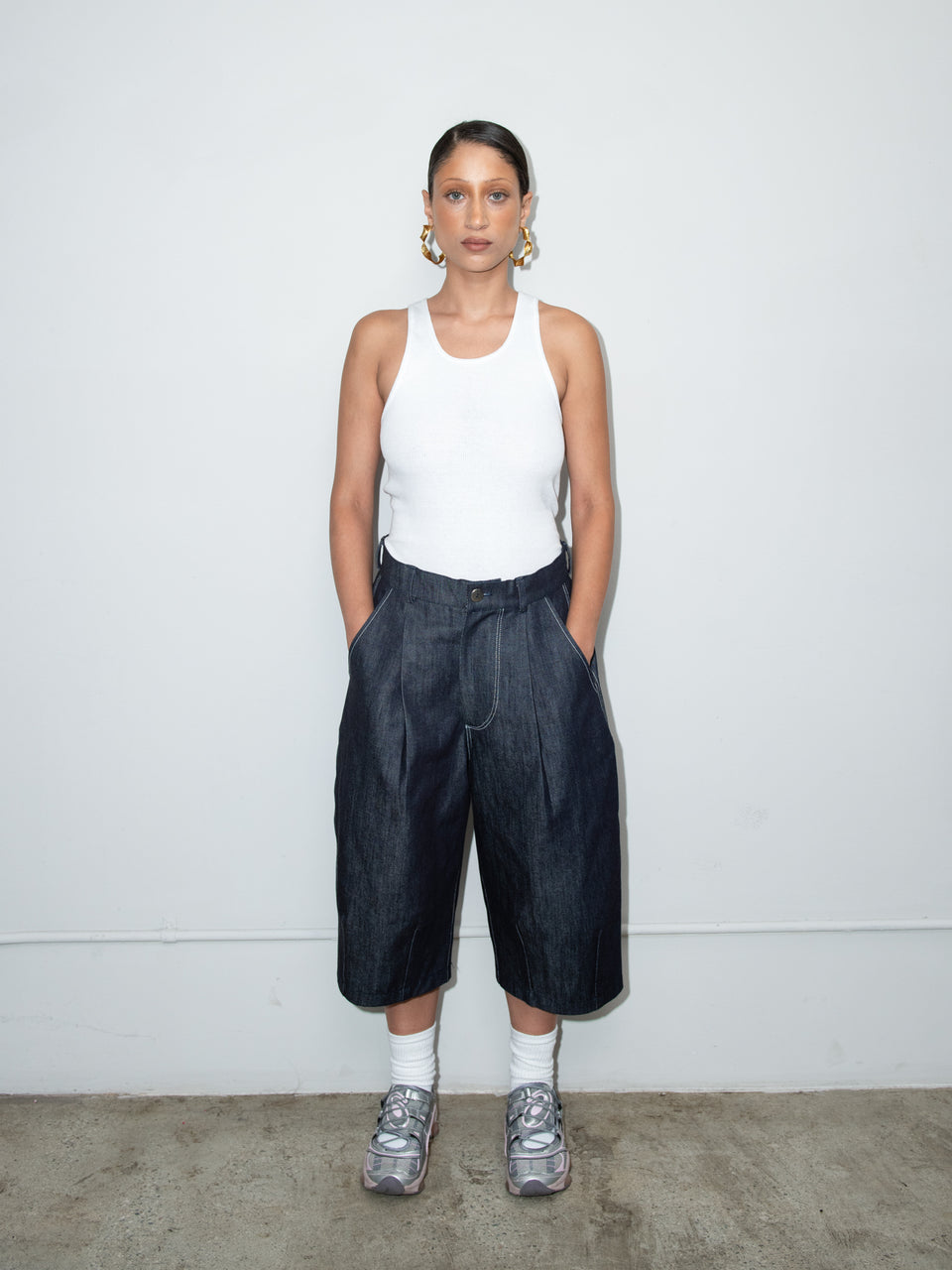 SUPER WIDE PANTS - RAW JAPANESE DENIM– STREET GRANDMA