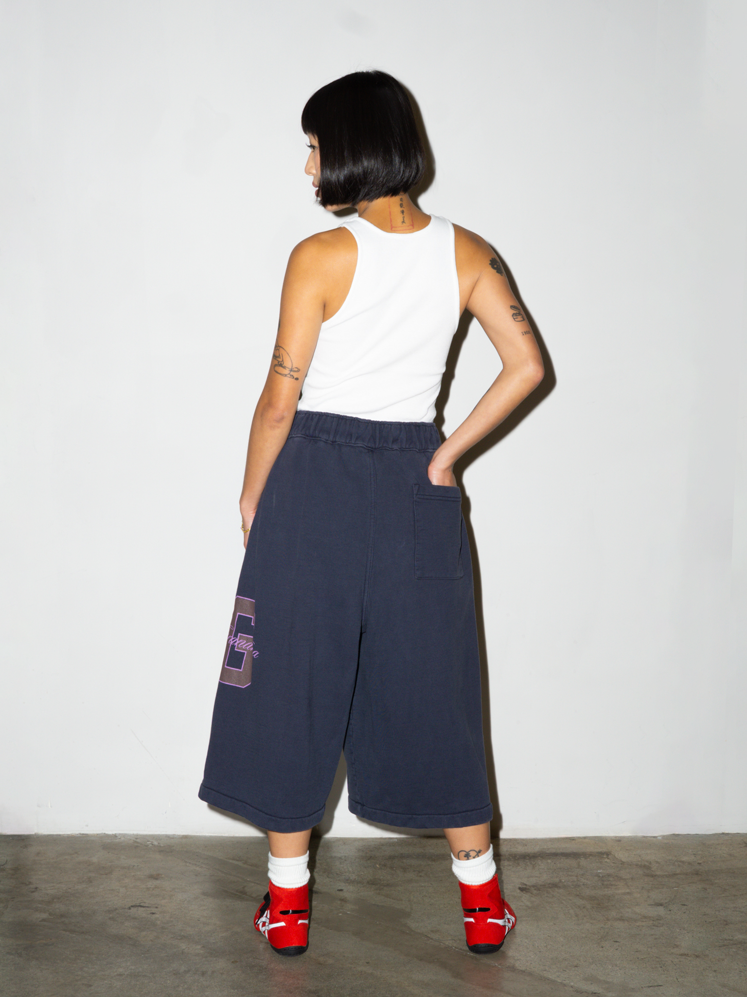 VINTAGE WASH SWEAT SHANTS IN BLUE